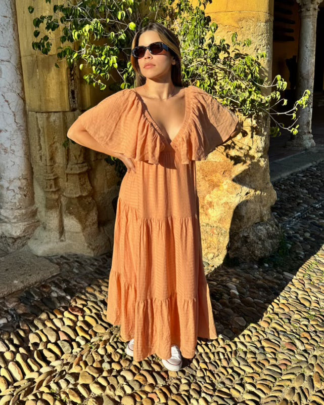 Apricot maxi dress best sale