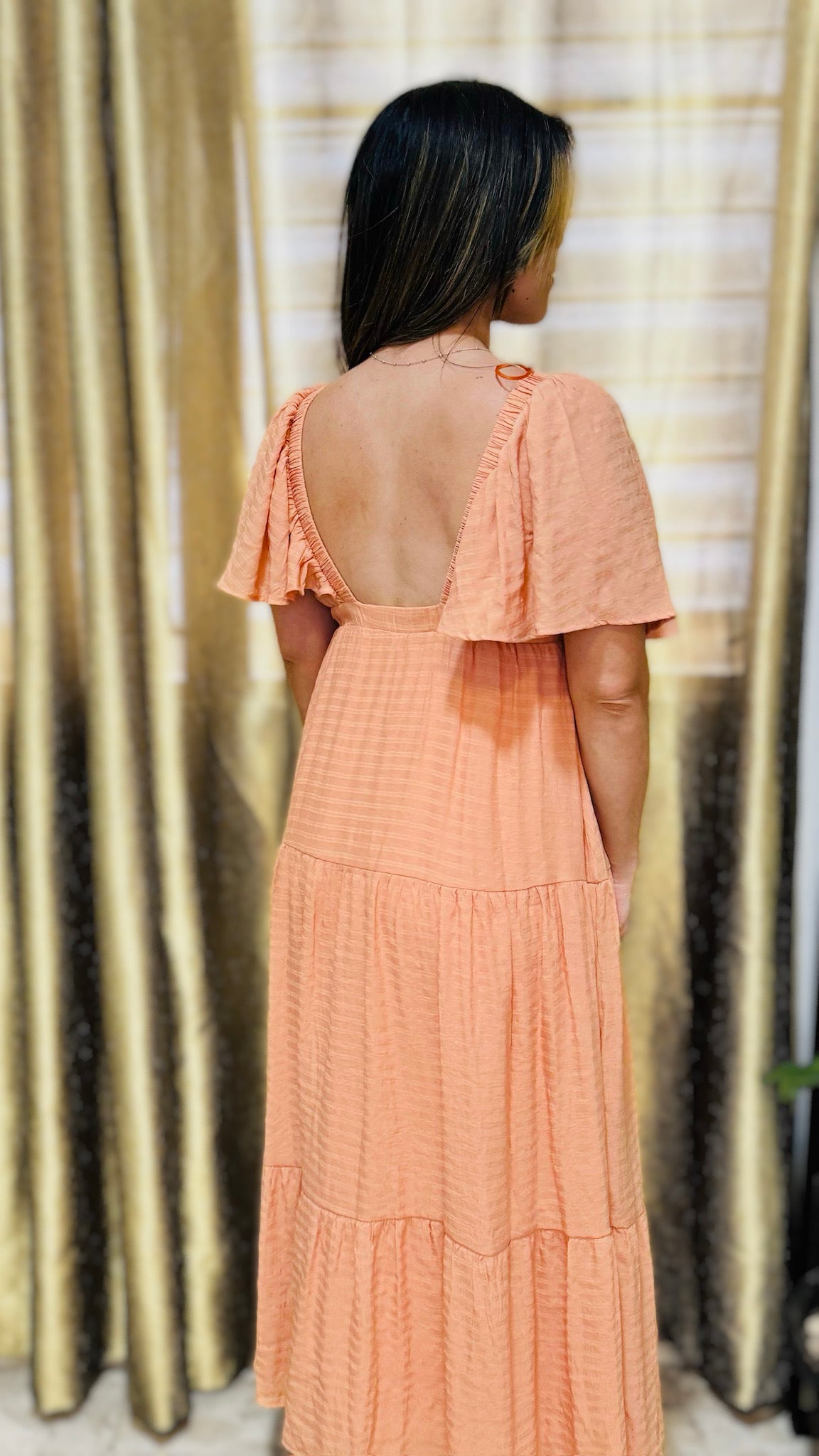 Apricot Maxi Dress